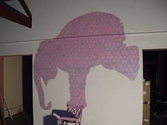 Elefante sobre una silla